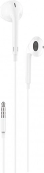 Drôtové slúchadlá do uší FONENG s 3,5 mm jackom a mikrofónom – biele