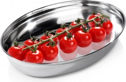 Oceľový oválny hlboký servírovací táck 25,5 × 18 cm