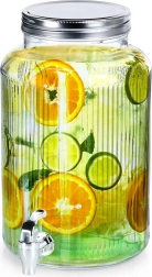 Sklenený nápojový dávkovač s kohútikom 6,2 l VILDE