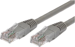 Patchcord kábel kategórie 5e RJ45 UTP 1 m sivý – balenie 10 kusov