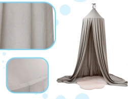 Závesný baldachýn nad postieľku – Sivá