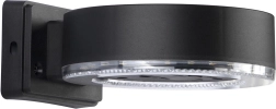 Solárne nástenné LED svetlo 24 LED, čierne, IP44