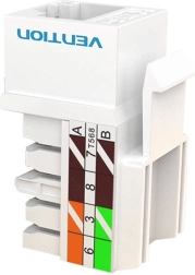 Keystone Jack spojka Cat.5E UTP 180° Vention IPBW0 biela