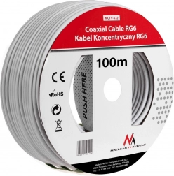 Koaxiálny satelitný kábel 1.0CCS RG6 100 m