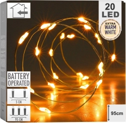 Vianočné LED drôtikové svetielka 20 LED 95 cm