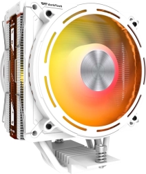 Aktívny chladič CPU DARKFLASH E400 Plus, biely, dvojventilátorový ARGB s displejom