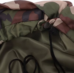 Spací vak 2v1 moro múmia s kapucňou 210 × 75 cm, ľahký a teplý