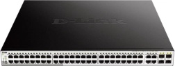 Spravovateľný gigabitový PoE+ switch D‑Link DGS‑1210‑52MP 48×GE, 4×SFP