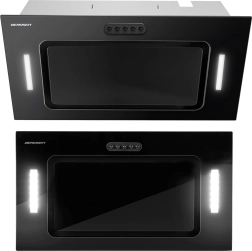 Vstavaný podskrinkový odsávač pár 52 cm čierny Berdsen BE-52A s LED osvetlením