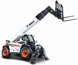 Kovový model BBURAGO 1:50 BOBCAT T40.180SLP teleskopický manipulátor s vidlami