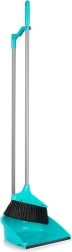 Metla s lopatkou s dlhou rukoväťou 95 cm – tyrkysová
