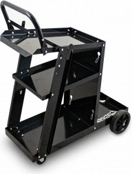 Zvárací vozík s 3 policami a držiakom na plynovú fľašu, nosnosť 40 kg