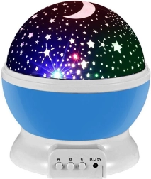 Rotujúci projektor hviezdnej oblohy 2v1 nočná lampička
