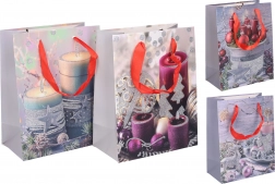 Vianočná darčeková taška S 18 × 23 × 10 cm – papierová, s pevnými rúčkami
