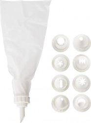 Cukrárenské vrecko s 9 zdobiacimi nadstavcami 26 cm