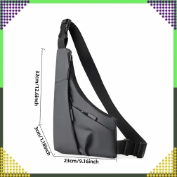 Unisex vodoodolná crossbody ľadvinka na rameno – sivá