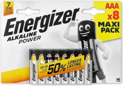 Alkalické batérie AAA Energizer Alkaline Power, blister 8 ks