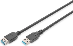 Predlžovací kábel USB 3.1 Gen 1 SuperSpeed 5 Gbps USB-A (samec/samica) 3 m čierny