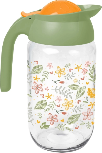 Džbán Botanica 1,5 l zo skla s plastovým viečkom