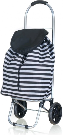 Nákupný vozík na kolieskach 87 × 35 × 28 cm, pruhovaný