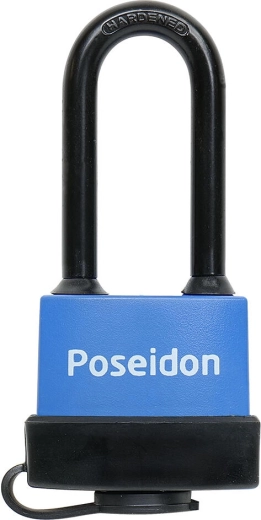 Visiaci zámok POSEIDON 40 vodotesný s predĺženým strmeňom a krytkou vložky