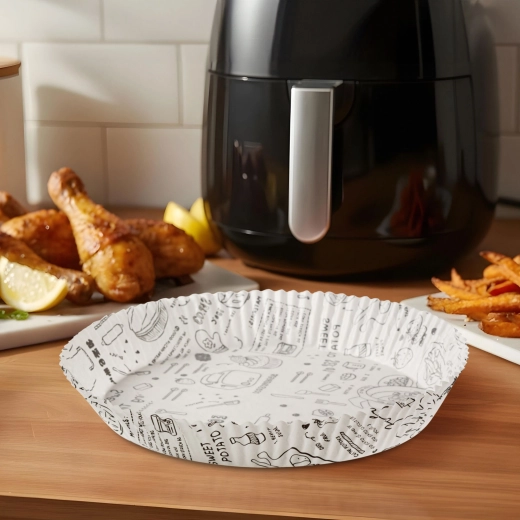 Papierové podložky na pečenie do teplovzdušnej fritézy 23 cm, 50 ks