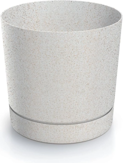 Kvetináč Tubo P Eco Wood biely 19,8 cm
