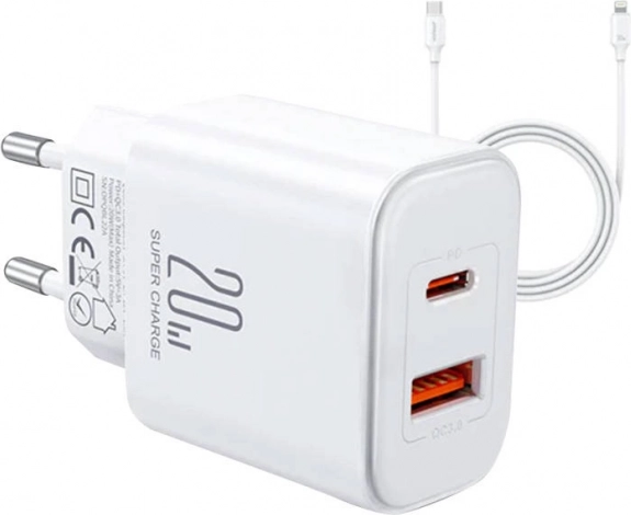 Nabíjačka Joyroom JR-TCF05 Flash, 20 W + kábel C–L 1 m (biela)