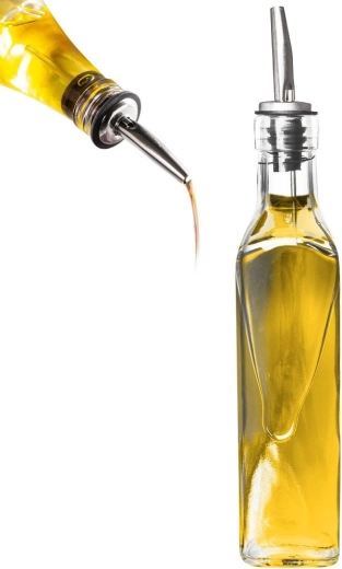 Sklenená fľaša na olivový olej a ocot s dávkovačom 250 ml