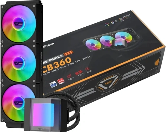 Vodné chladenie CPU DarkFlash CB360 ARGB 360 mm čierne