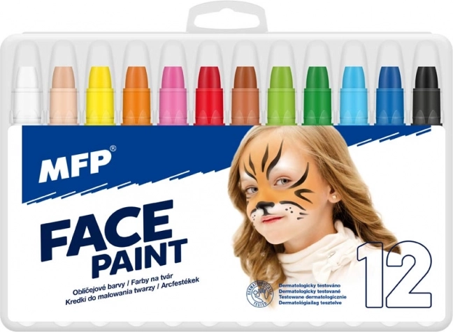 Farby na tvár set 12 farieb
