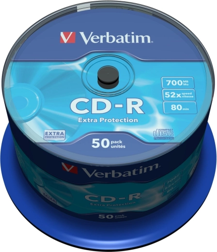 Verbatim CD-R Extra Protection 700 MB 52x – 50 ks