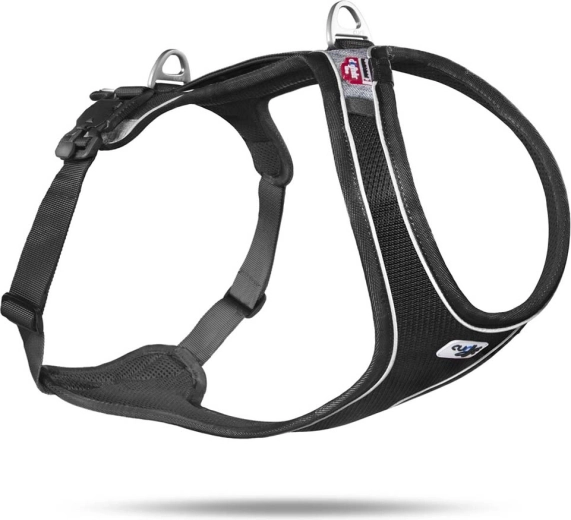 Postroj pre psy Curli Belka Comfort čierny veľkosť L (25–35 kg)