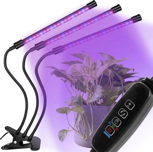 Vodoodolná LED lampa na rast rastlín s 3 panelmi, časovačom a diaľkovým ovládaním GARDLOV