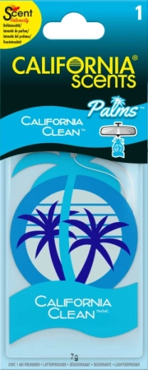 Závesná papierová vôňa do auta California Scents Palm California Clean