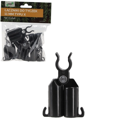 Sada 6 krížových spojok na záhradné tyče 11 mm