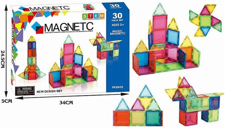 Magnetické stavebnice Magnetic STEM 30 dielov