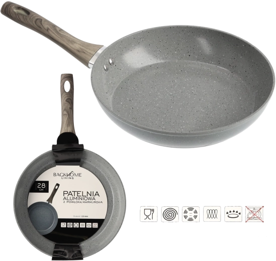 Hliníková panvica s mramorovým povrchom 28 cm