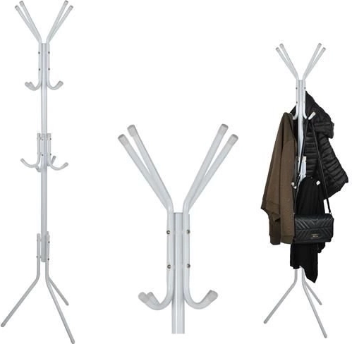 Biely stojanový vešiak