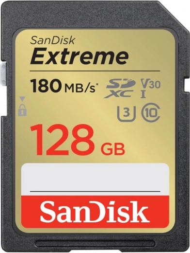 Pamäťová karta SANDISK EXTREME SDXC 128 GB 180/90 MB/s UHS-I U3 (SDSDXVA-128G-GNCIN)