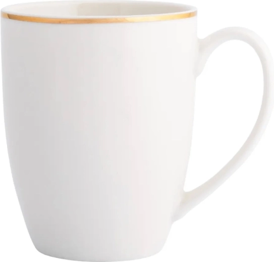 Bella zlatá línia porcelánový hrnček krémový 400 ml