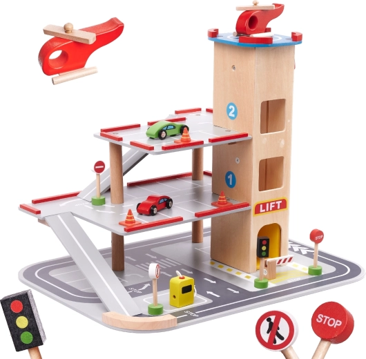 Drevené poschodové parkovisko