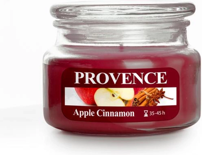 Vonná sviečka v skle PROVENCE jablko a škorica 45 hodín