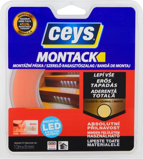 Obojstranná montážna páska 8 mm × 10 m MONTACK CEYS