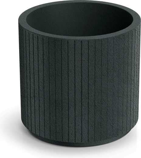 Kvetináč Coro Round 40 cm tmavosivý