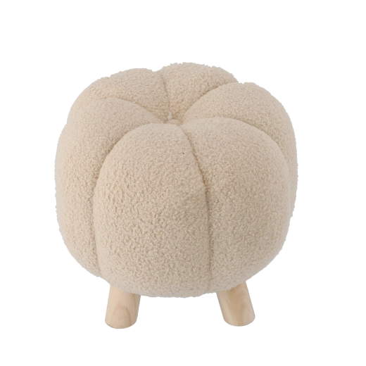 Béžový dekoratívny puf 32 × 30 cm