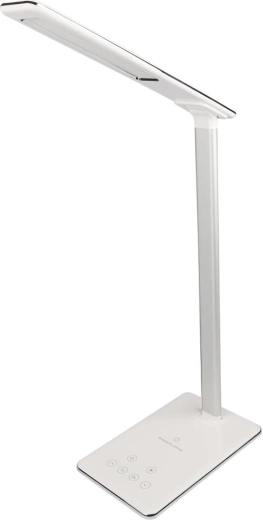 LED stolná lampa RETLUX RTL 199 s bezdrôtovým nabíjaním Qi, biela