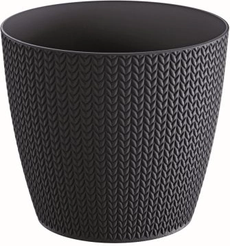 Kvetináč Wheaty antracit 18,9 cm