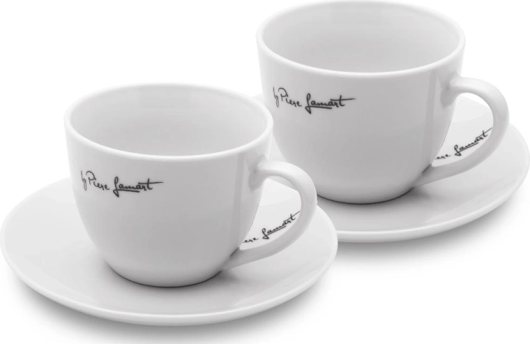 Lamart Kaffe porcelánový šálka s podšálkou, 2 ks, 300 ml