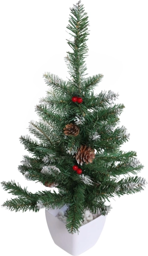Umelý zasnežený vianočný stromček v kvetináči 60 cm